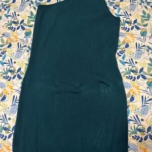 House of Harlow 1960 Teal One Shoulder Dress
